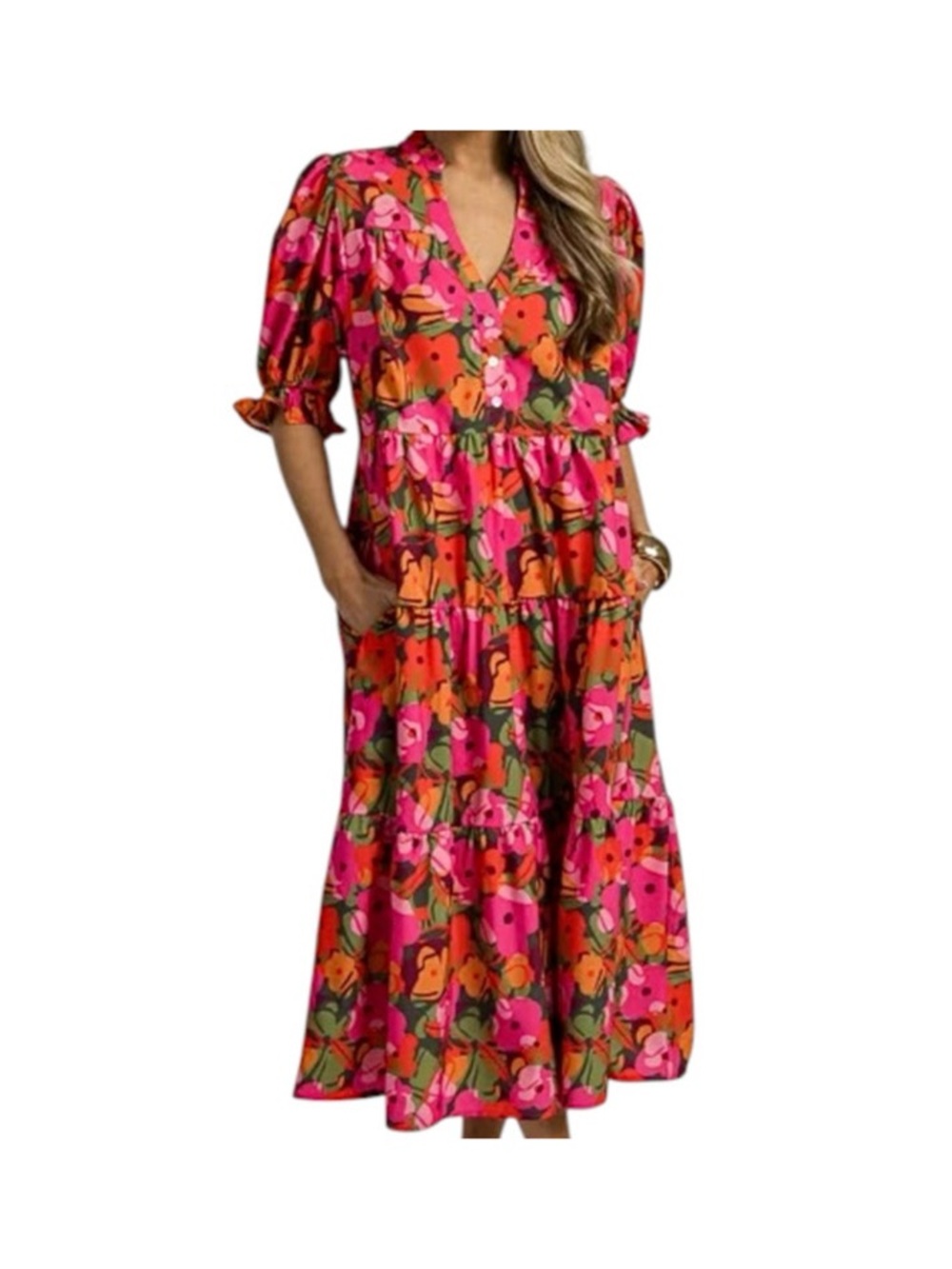 Floral “Make Me Blush” Michelle McDowell “Evie” Maxi Dress (Size Small) NWT! 🏷️